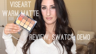VISEART WARM MATTE PALETTE | REVIEW, SWATCH, DEMO