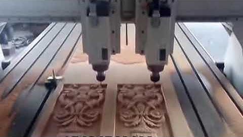 double spindle two z axis cnc router carving machine