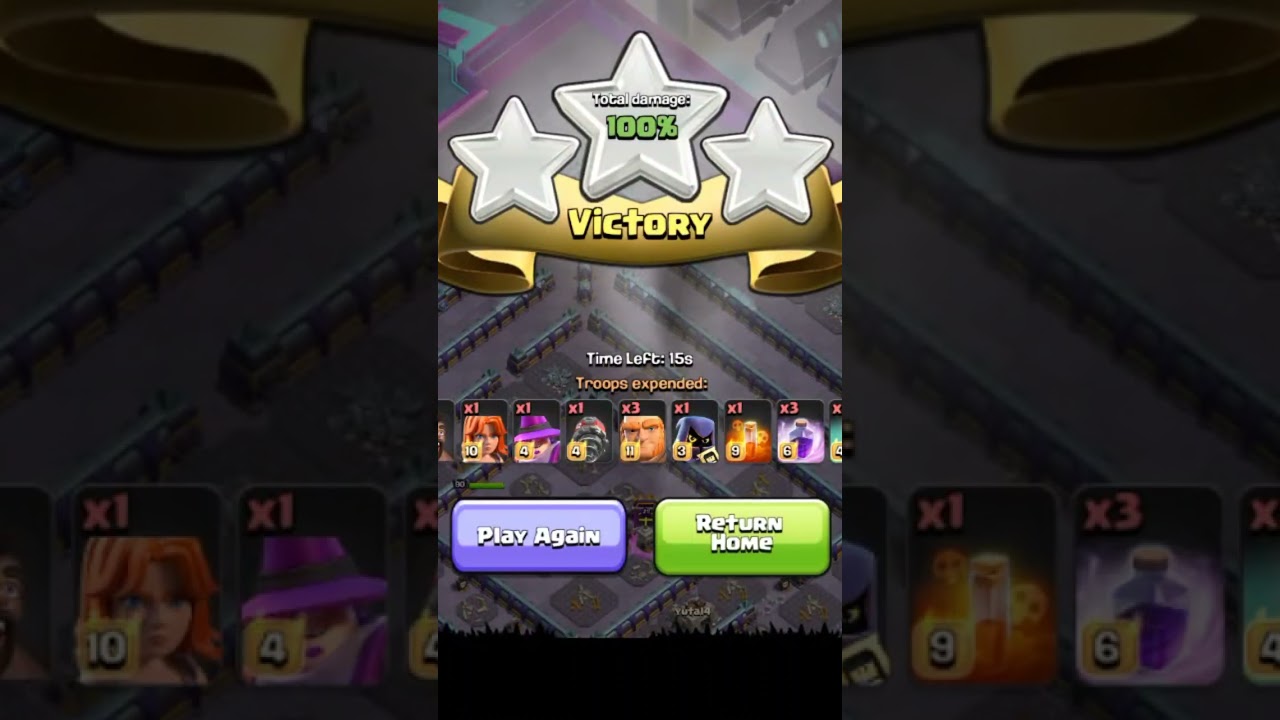 Finally finished the toughest Clash Anniversary Challenge 3 - Clash of clans