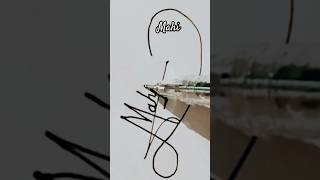 mahi Signature style 😀🎨 ll comments fast jiski first bahi first #shorts #singnature