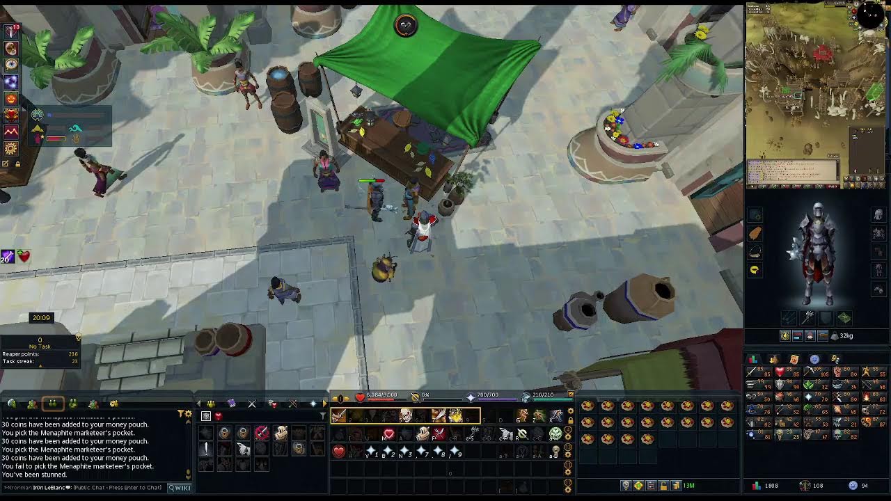 RS3 midgame ironman fun stuff + side monitor getting 98-99 agility to max osrs iron