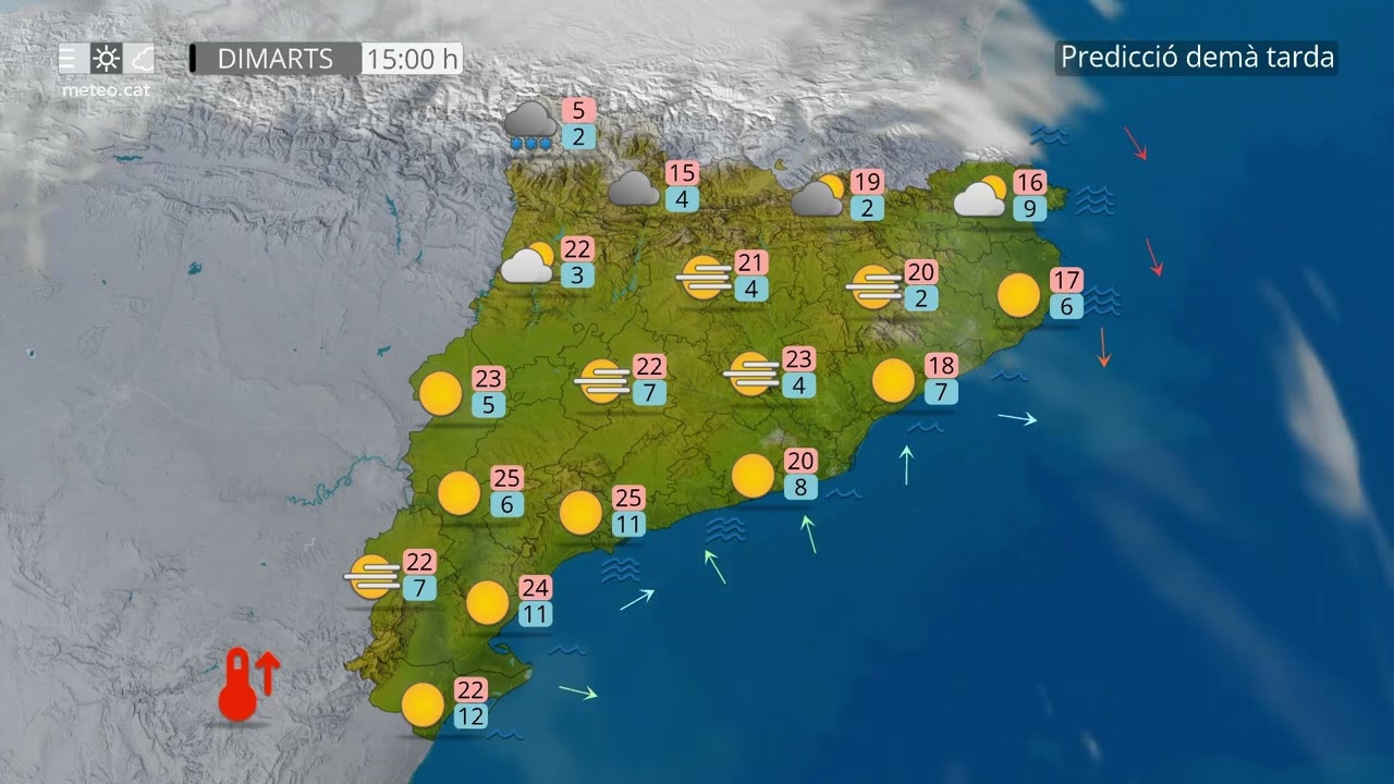 Predicció meteorològica per a dimarts 31-03-2026