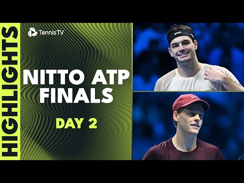 Fritz vs Musetti, Sinner Takes on Auger-Aliassime | Nitto ATP Finals Day 2 Singles Highlights