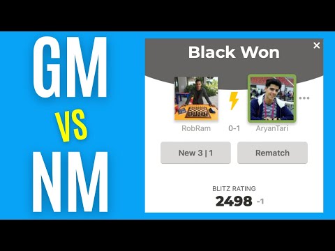 Grandmaster VS National Master Chess Lesson # 162