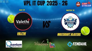 VPL IT CUP 2025-2026 || Velethi vs Mastersoft || BAS.india screenshot 2