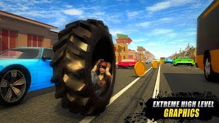 Rolling Tire Race 2018 : Racing vs Traffic Android Gameplay 2018 screenshot 1