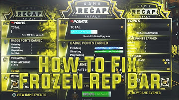 HOW TO FIX FROZEN REP AND BADGE PROGRESS BAR IN NBA 2K20 ❗❗❗(MUST WATCH)