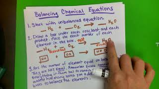 Balancing chemical equation box method