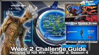 This is a guide for week 2's challenges [chapter 2, season 4] all
challenge locations are included. also shown the 2nd wolverine
challenge, which unlocks ...