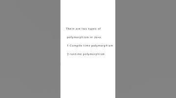 types of polymorphism in Java| types of polymorphism | java