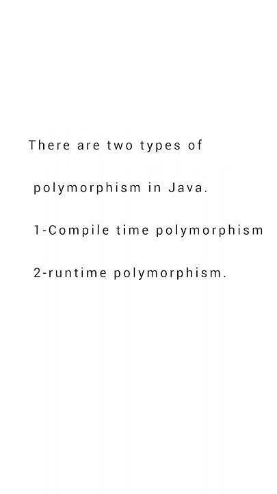 types of polymorphism in Java| types of polymorphism | java - YouTube