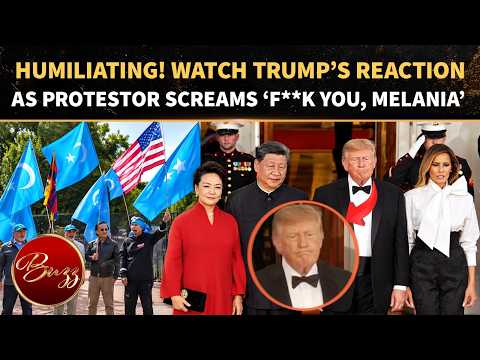 Trump’s EMBARRASSING Reactions Caught On Camera As Protesters ‘HUMILIATE’ Him Before Xi Jinping