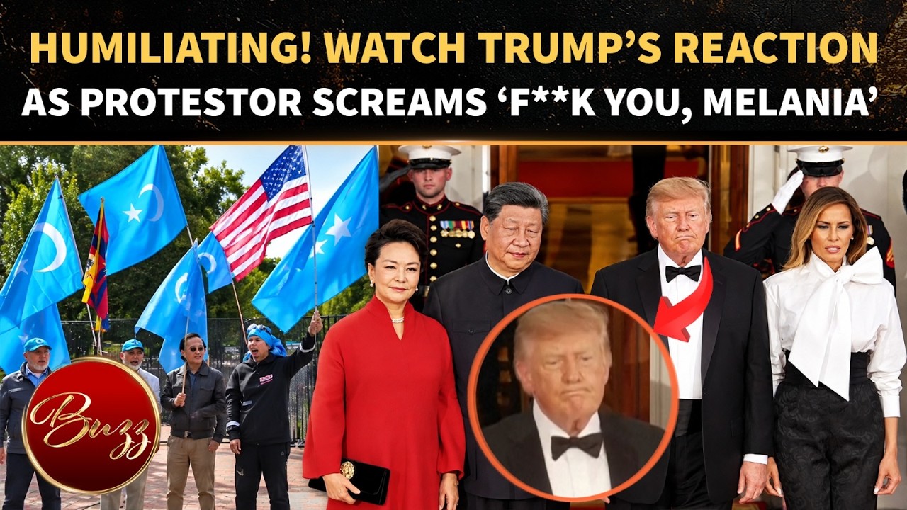 Trump’s EMBARRASSING Reactions Caught On Camera As Protesters ‘HUMILIATE’ Him Before Xi Jinping