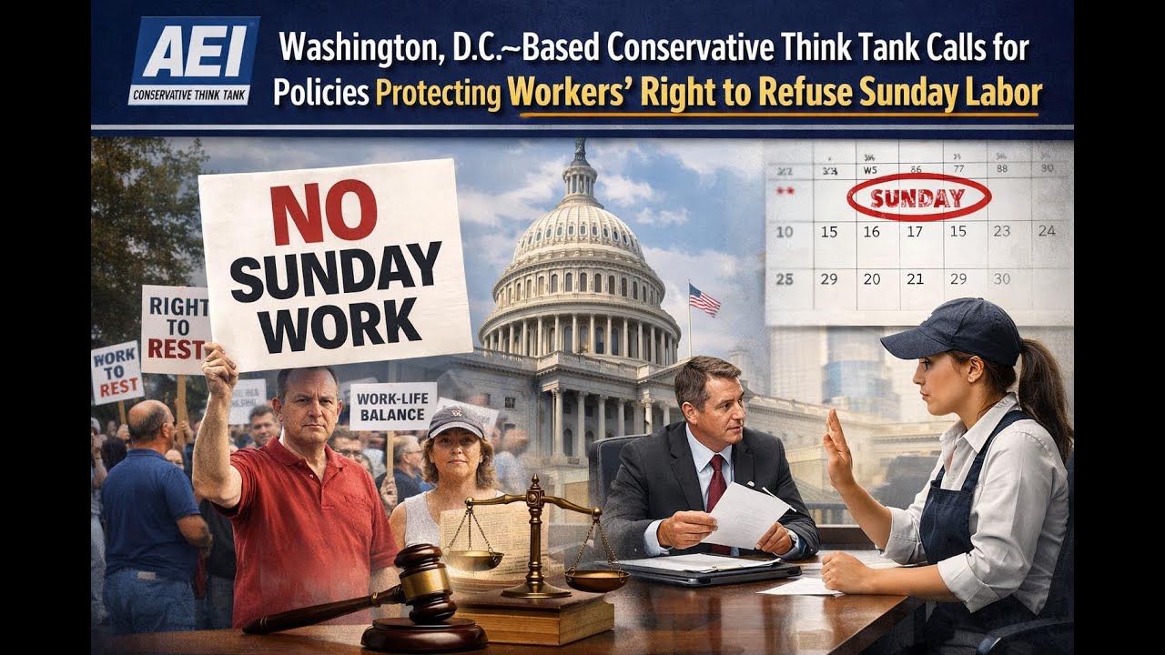 It's Over!  Washington, D.C. Conservative Think Tank Calls For Policies Restricting Sunday Labor!