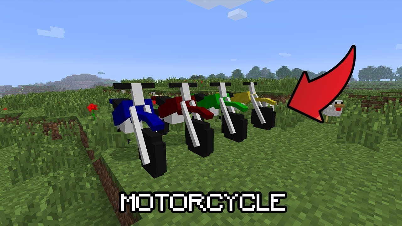 How To Spawn a MOTORCYCLE in MCPE **100 NOT FAKE** YouTube