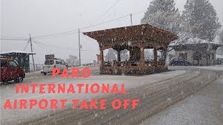 Druk Air Take off from Paro international airport Bhutan