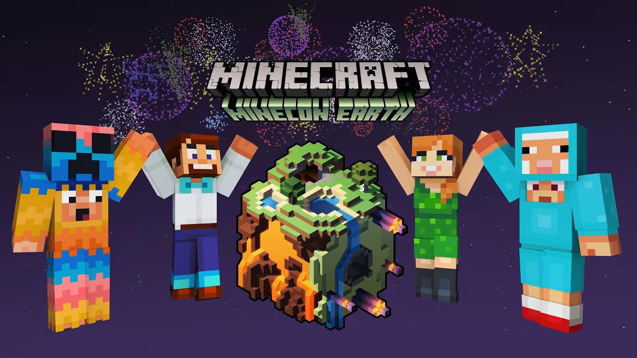 Minecraft Bedrock : Minecon Earth 2017 Skin Pack Showcase