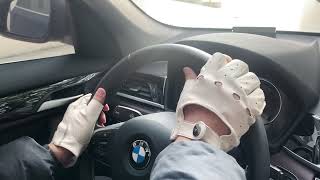 Hollow-out Designs Fingerless Leather Driving Gloves for Men - M161078