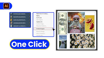 How to Embed All Images in One Click in Adobe Illustrator | Embed Linked Art Fast!