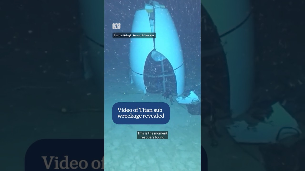 ⁣New vision of imploded Titan sub wreckage | ABC News
