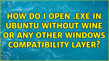 Ubuntu: How do I open .exe in ubuntu without wine or any other windows compatibility layer?