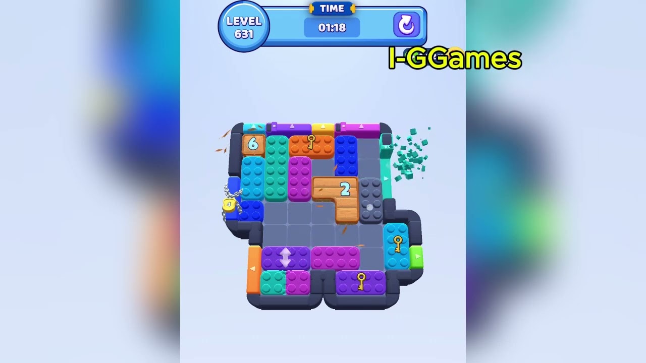 めいちぇるページ Color Block Jam Level 631 - YouTube