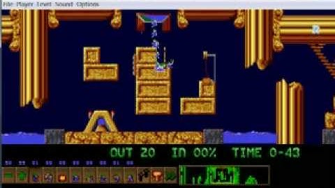 Lemmings my real custom level 5: Just a minute falling down