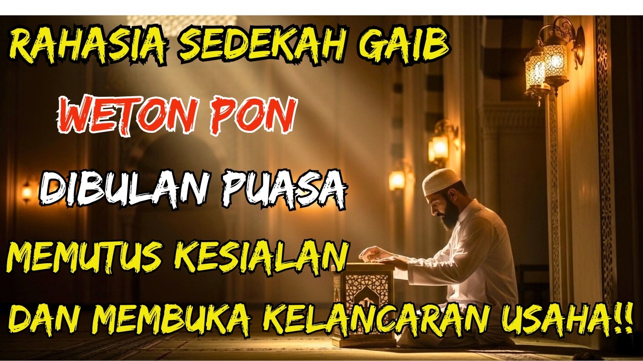 Weton Terpilih !! RAHASIA RAMADHAN WETON PON SEKALI SEDEKAH, USAHA BISA NAIK KELAS DRASTIS!
