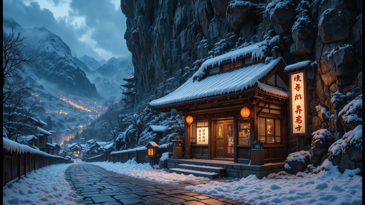 Blizzard Outside, Calm Inside ❄️ Lofi Study Beats | 4K Winter Background | No Ads | 1 Hour Loop