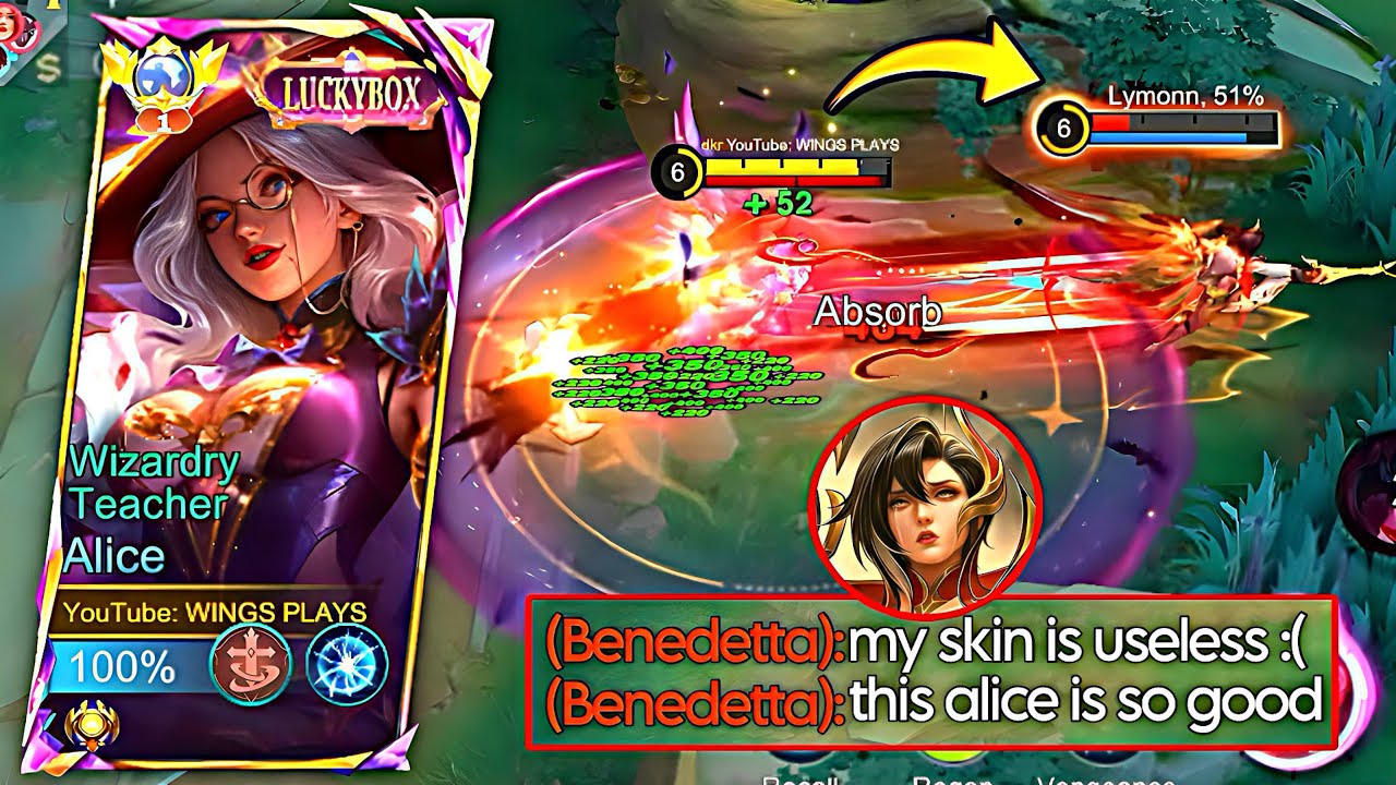 Вот почему Алиса — лучший герой для противостояния Бенедетте | Сборка и эмблема | MLBB