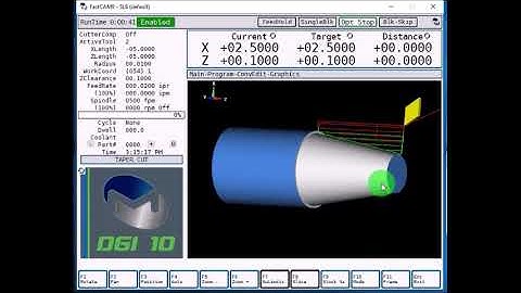 Turning Cycle (Taper) Using Polar Coordinates on the Milltronics 9000 CNC Control