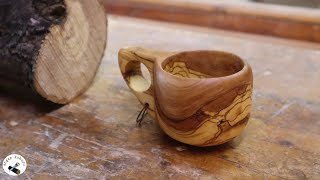 Making Kuksa Cup From Olive Wood / Zeytin Ağacından Kuksa Bardak Yapımı