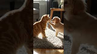 #cat dog#playing