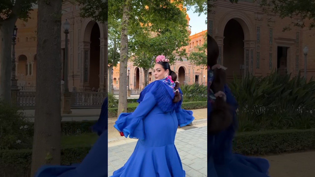 ASÍ COMBINÉ MI TRAJE DE FLAMENCA AZUL 💙💃🏻