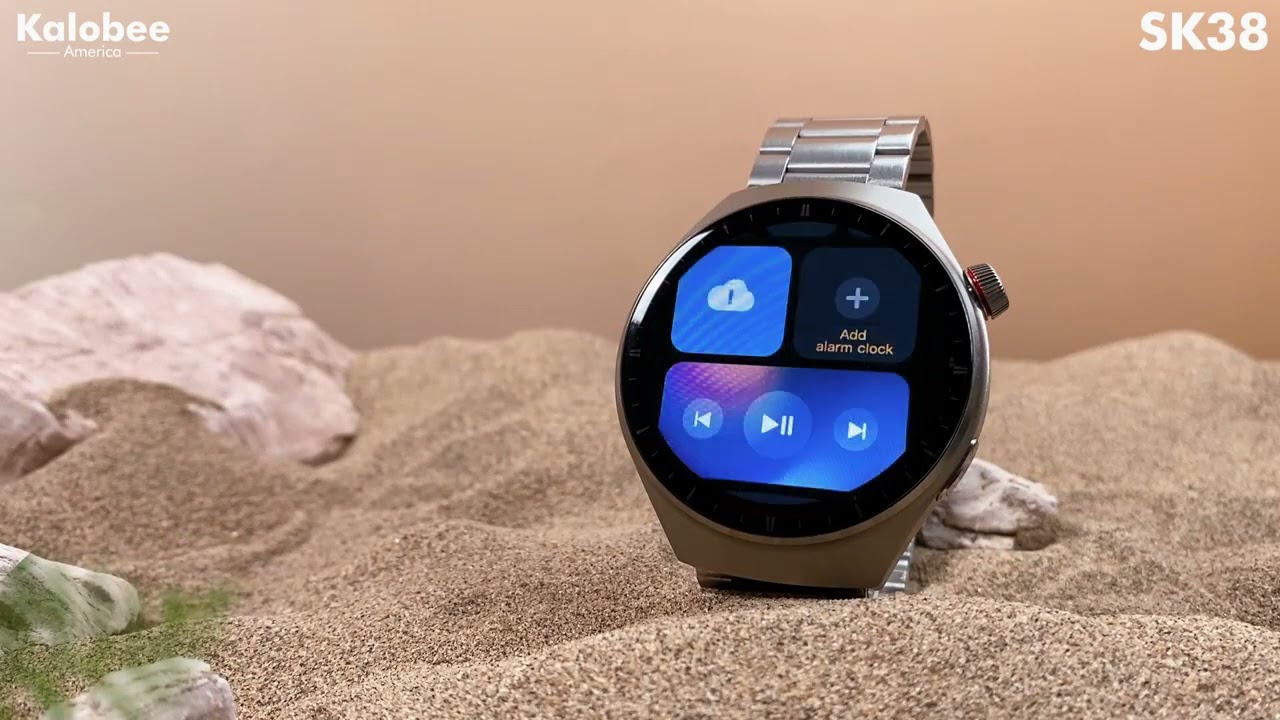 Kalobee SK38 Watch 4 Pro Smartwatch With 3 Strap - Black