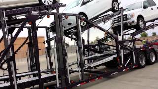 Car Hauler unloading