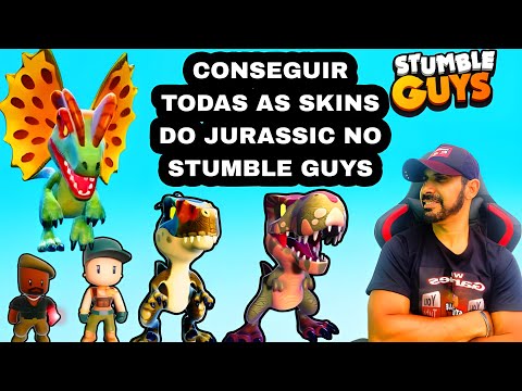 COMO CONSEGUIR TODAS AS SKINS JURASSIC NO STUMBLE GUYS 2025
