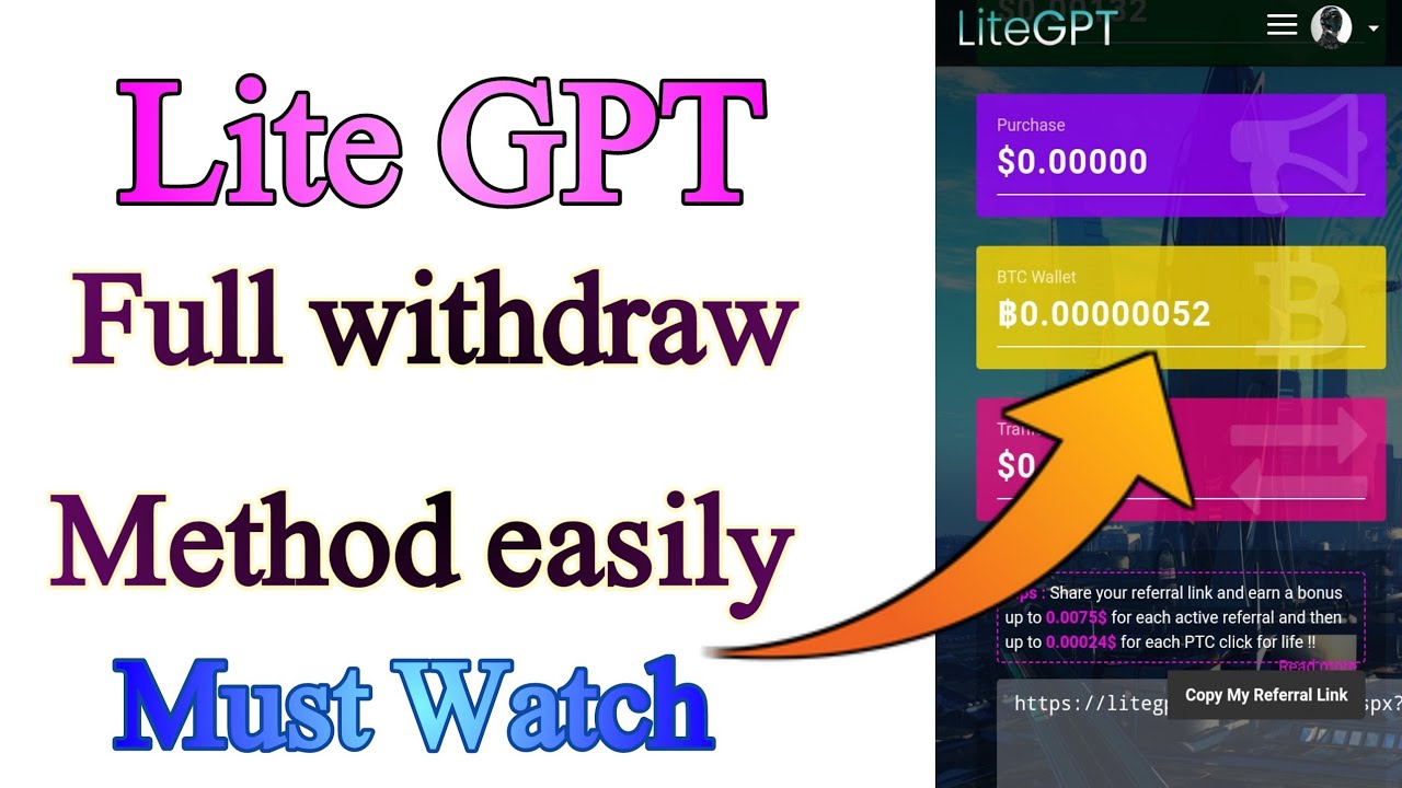 How to earn money and withdraw  with lite Gpt without investment || Full withdraw method lite Gpt