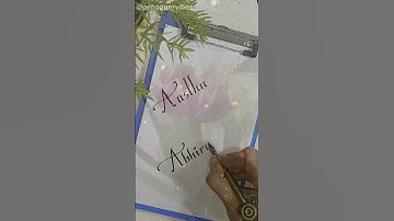 Aastha Abhiraj ❤️❤️💛💛 |Name Art| - Req #883🪄🪄📝📝#shorts