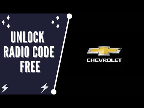 How To Unlock Chevrolet Theftlock Radio code FOR FREE