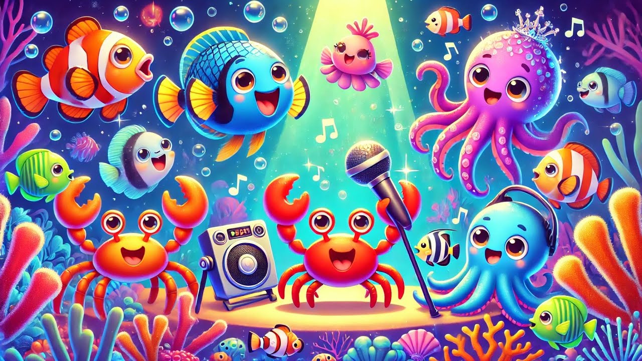 Sing-Along Sea Creature Karaoke Party! | Underwater Fun for Kids @KidSparkAdventure