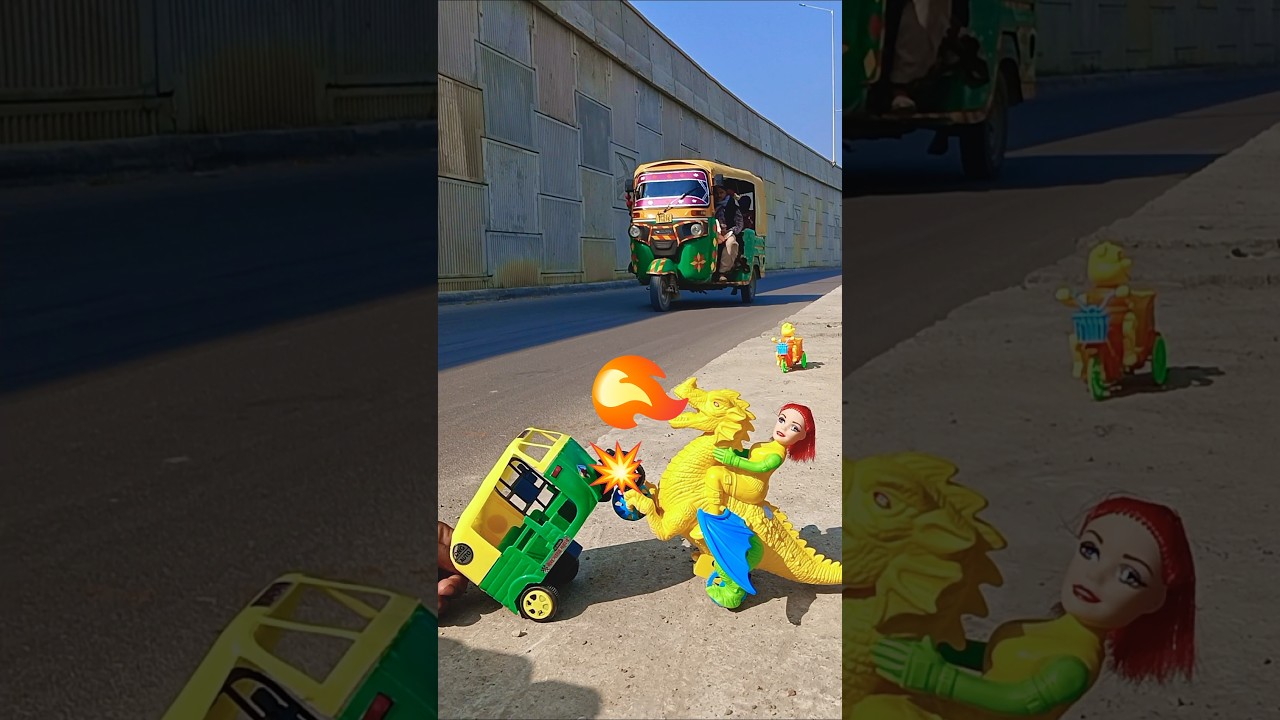 My new remote wala dragon with cute girl toy Unboxing 🐉 