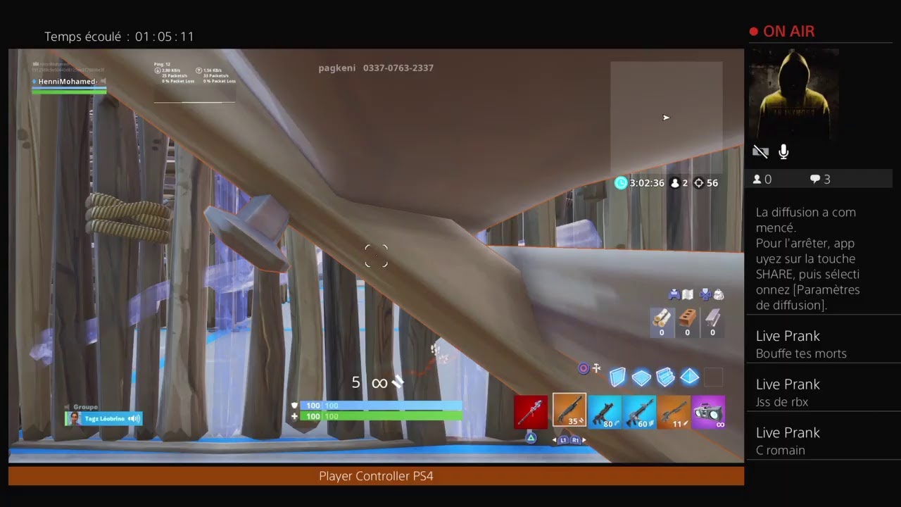 Live Fortnite Battle Royale Player Controller FR Event Volcan a 18 h 30