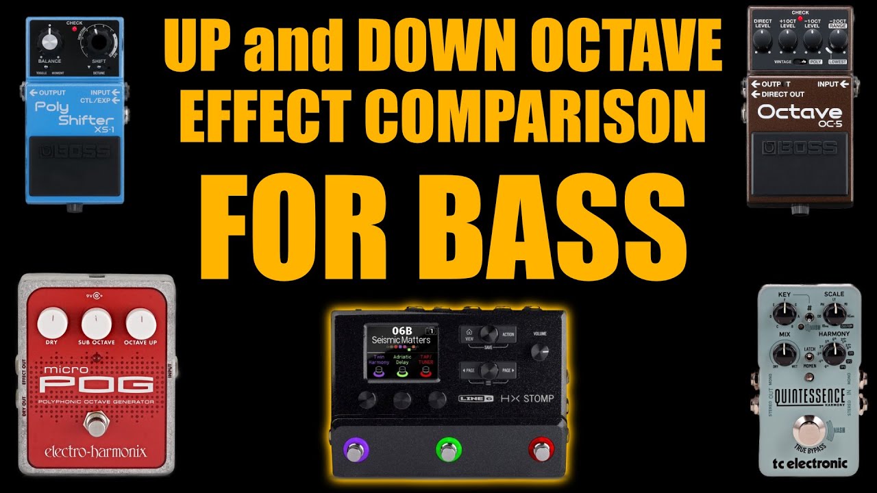 BASS octave bonanza! Comparing BOSS XS-1, BOSS OC-5, EHX POG, TC