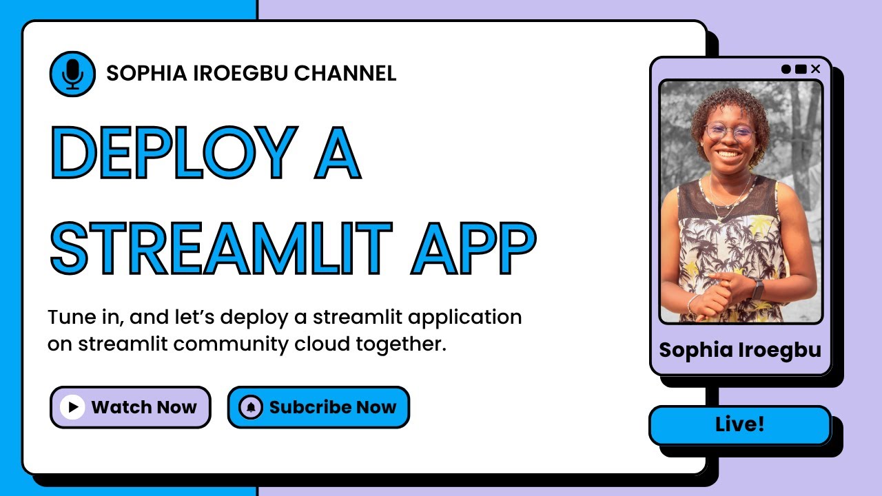 Live - Deploying a Streamlit App