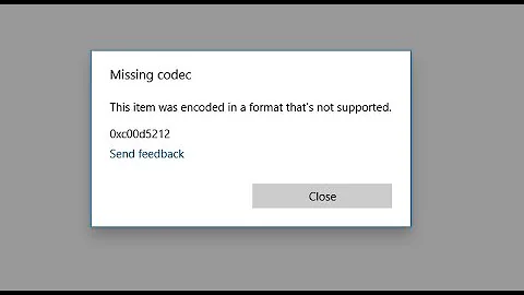 FIX - This item was encoded in a format that's not supported || 0xc00d5212 error || Missing codec