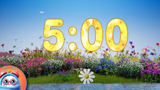 5 Minute Spring Flower Timer Bomb with cozy Music screenshot 4