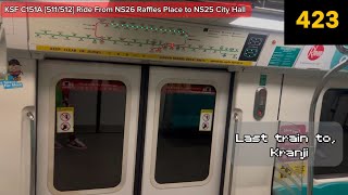 [Last train] KSF C151A [511/512] Ride From NS26 Raffles Place to NS25 City Hall