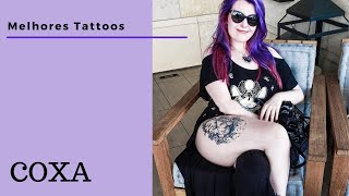Grande tatuagem na coxa