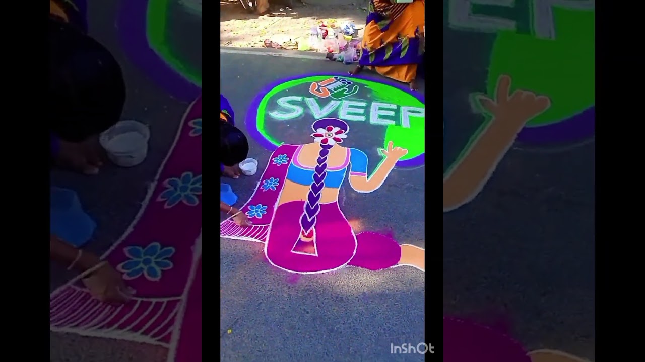 தேர்தல் விழிப்புணர்வு கோலம் 